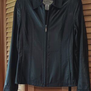 Ladies Medium Black Lambskin Jacket